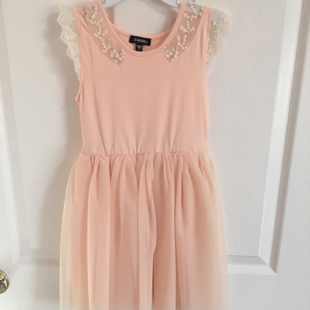 New Girls’ Tulle Dress with lace detail